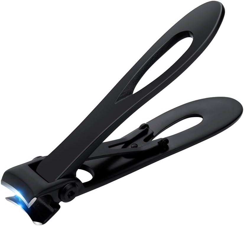 Big Toenail Clippers - Stainless Steel Wide Jaw Nail Clippers for Thick Nails | 15mm Black
