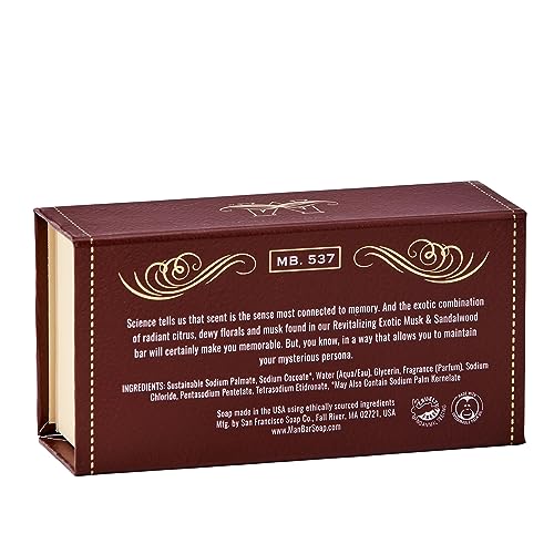 San Francisco Soap Company Exotic Musk & Sandalwood Man Bar Soap - Revitalizing & Natural