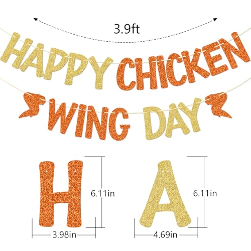 Chicken Wing Day Banner for BBQs & Parties - Pre-Strung Decor