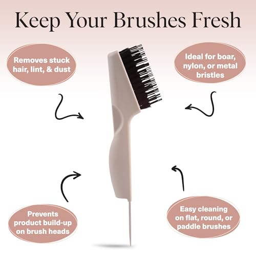 Kitsch Double-Sided Hair Brush Cleaner Tool - Eco-Friendly & Compact