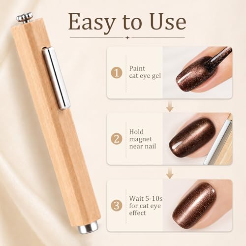 3-in-1 Cat Eye Nail Magnet Tool with Protective Cover