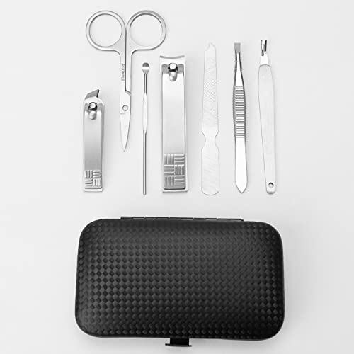 7-Piece Stainless Steel Manicure Set with Travel Case