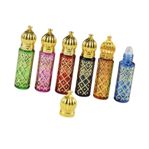 6Pcs 8ml Refillable Glass Roller Bottles for Essential Oils & Perfume