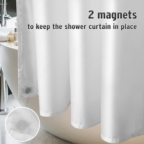 Titanker Waterproof Shower Curtain Liner 72x80 Inches - White