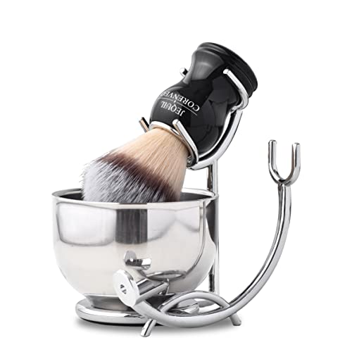 Deluxe Shaving Kit for Men - 3pcs Set with Brush, Bowl & Holder