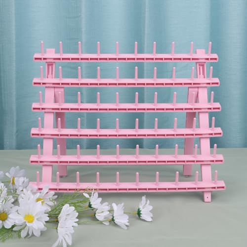 Light Pink Braid Rack for 60 Spools - Hair Extension Holder Stand