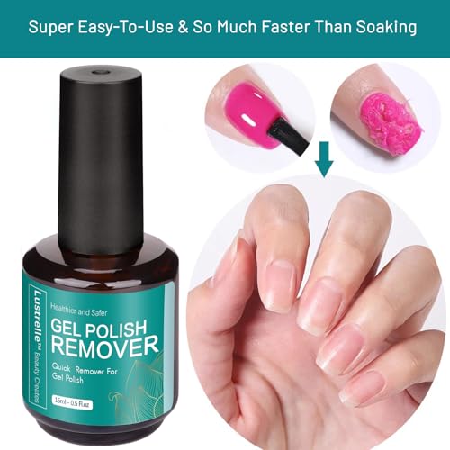 Lustrelle Gel Nail Polish Remover - Quick 2-5 Minute Formula