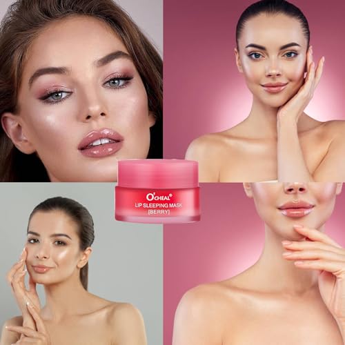 MEICOLY Berry Lip Sleeping Mask - Hydrating Overnight Lip Treatment, Nourishing Lip Balm for Dry Chapped Lips, 0.7oz