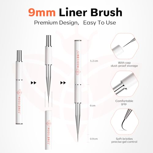 Modelones 7-in-1 Builder Nail Gel & Precision Liner Brush - 15ml