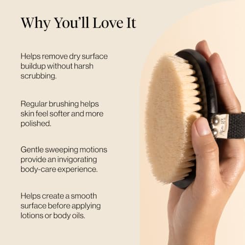 Kitsch Dry Brushing Body Brush for Lymphatic Drainage - 1 Count, Black
