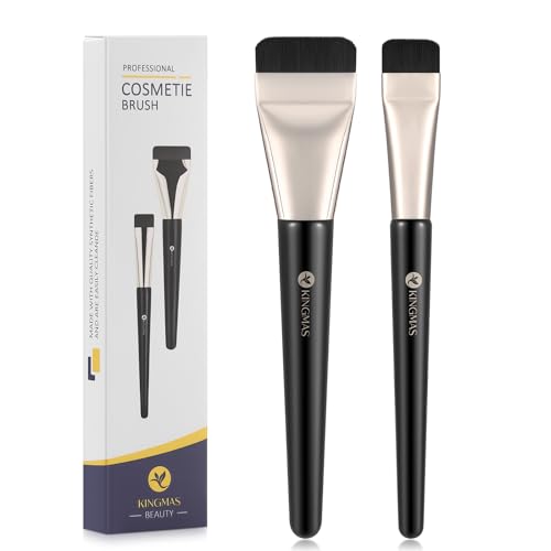 KINGMAS 2Pcs Ultra Thin Foundation & Concealer Brush Set