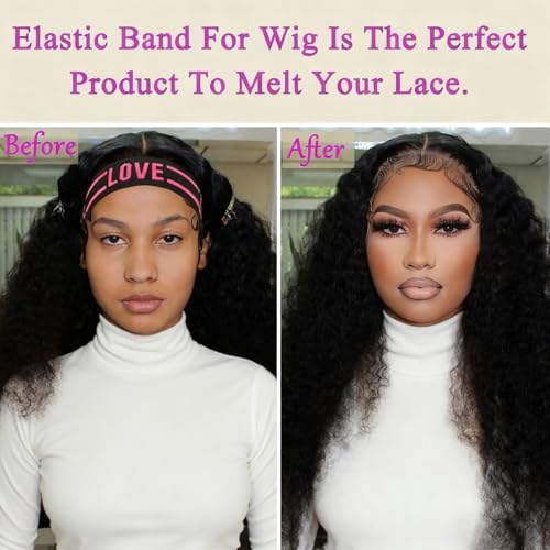 Iraatraa Wig Accessory Set - 5 Elastic Edge Wrap Bands & Tools