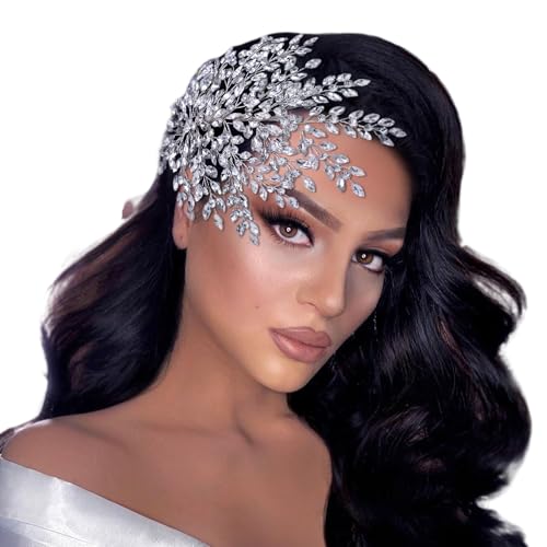 TRiXY Rhinestone Crystal Wedding Headband for Brides and Bridesmaids