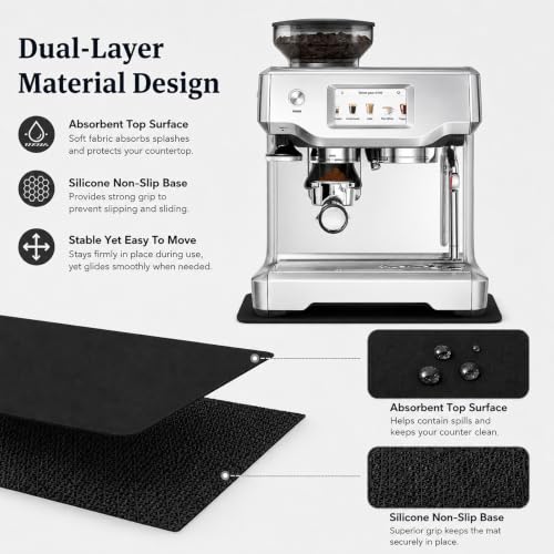 Silicone Espresso Machine Mat for Breville 880 - Anti-Slip & Sliding