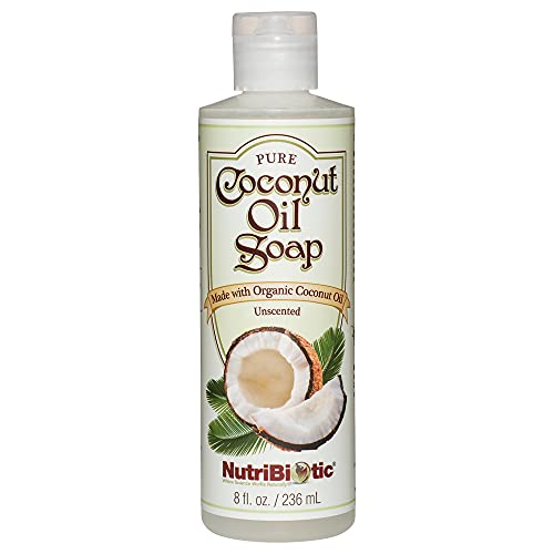 NutriBiotic Organic Coconut Oil Soap, Unscented 8 Oz - Vegan & Biodegradable