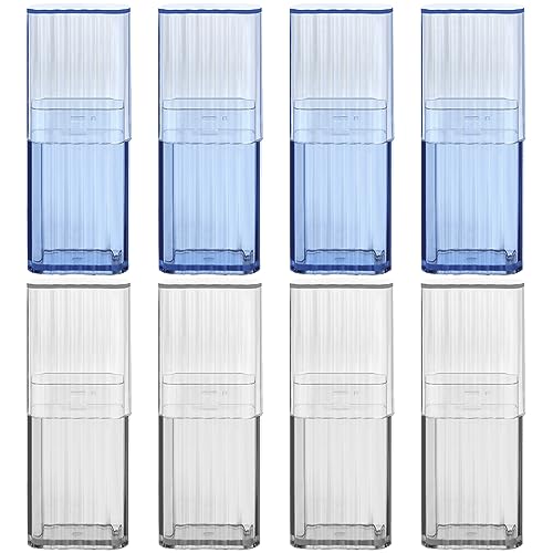 Mini Portable Dental Floss Storage Box Set - Transparent & Blue Cases for Small Items