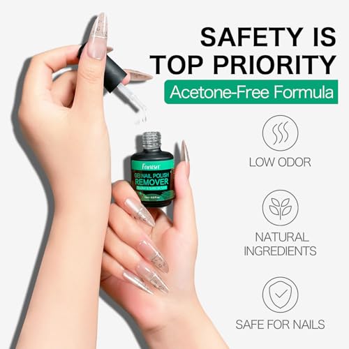 Fanisn Gel Nail Polish Remover - Acetone-Free, 15ml