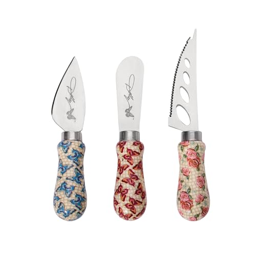 Dolly Parton 3-Piece Cheese Knife Set with Colorful Handles