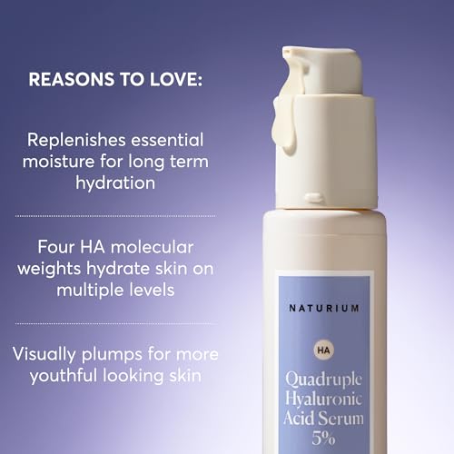 Naturium Hyaluronic Acid Serum 5% - Hydrating Anti-Aging Face Serum, 1 oz