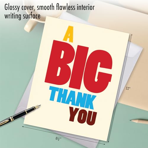 Oversize Thank You Card for Boss - 8.5 x 11 Inch Jumbo Notecard