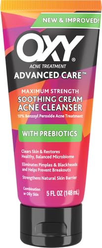 Oxy Maximum Strength Acne Face Wash - 10% Benzoyl Peroxide (Pack of 2)
