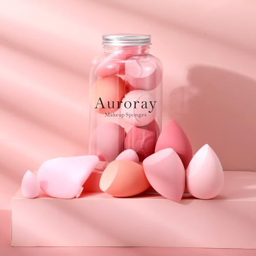 14-Piece Pink Makeup Sponge Set - Flawless Beauty Blenders & Powder Puffs
