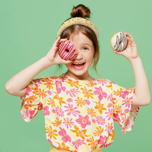 Semato Yellow Sprinkle Headband for Women – Wide Padded Donut Hair Band