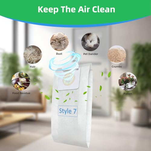 Bissell Style 7 Vacuum Bags - 8 Pack, Compatible with Power Force & Lift-Off