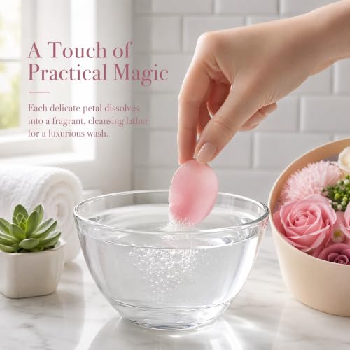 Pink Handmade Scented Soap Petals Gift Set - Little World 1 Ounce