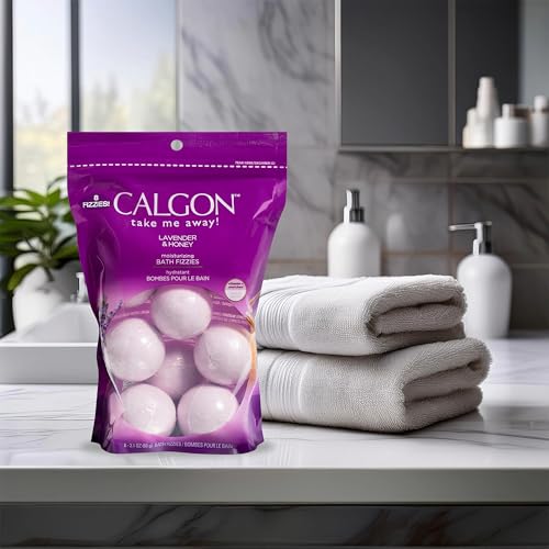 Calgon Lavender & Honey Bath Fizzies - 8 Piece Set for Relaxation
