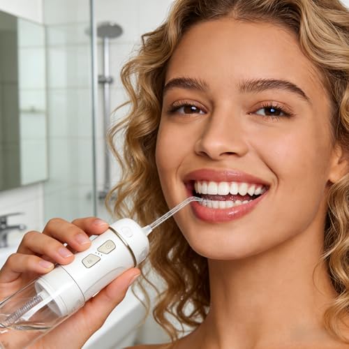 Hibbent Portable Cordless Water Flosser - Mini Oral Irrigator with 3 Modes
