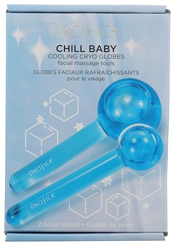 Pacifica Ice Roller Cryo Globes – Cooling Glass Facial Massager Set