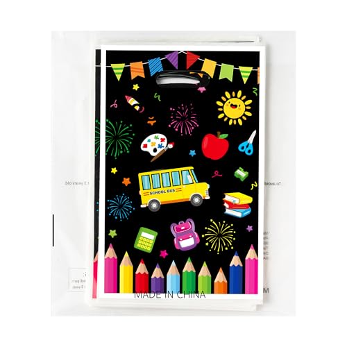 Colorful Back to School Gift Bags - 50 Pcs Reusable Party Favors