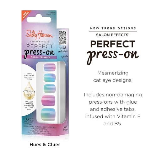Sally Hansen Press-On Nails | Square Shape | 30 Unique Designs