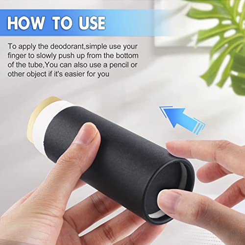 10 Pcs Eco-Friendly 2.5oz Kraft Cardboard Deodorant Containers with Push-Up Dispenser