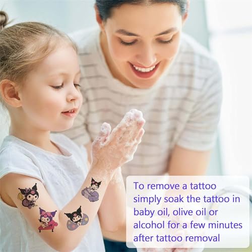 Kingmagnate 40pcs Kids Temporary Tattoos - Kawaii Birthday Party Favors