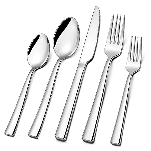 CXJY 10-Piece Stainless Steel Flatware Set for 2 - Mirror Polished Cutlery