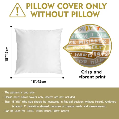 You Can Do Hard Things Throw Pillow Cover 18x18 Inch