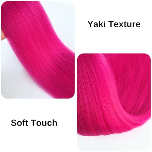 Leticia 26 Inch Pre-Stretched Magenta Pink Braiding Hair - 5 Packs