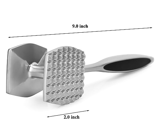 Aliglow Meat Tenderizer Hammer - Heavy Duty Dual-Sided Mallet