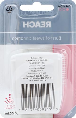 Reach Cinnamon Waxed Dental Floss - 4 Pack, 55 Yards, Shred Resistant
