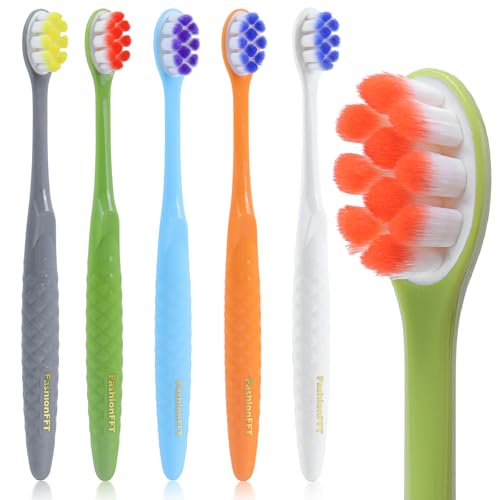 Ultra-Gentle Soft Toothbrushes for Sensitive Teeth - 5 Pack
