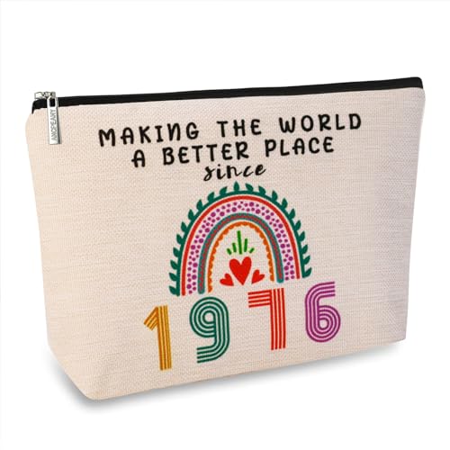 50th Birthday Makeup Bag for Women, 1976 Anniversary Gift for Her