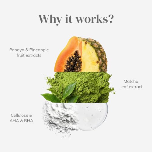 CLAYCO Matcha Enzyme Face Scrub with AHA & BHA - Gentle Exfoliating Mask