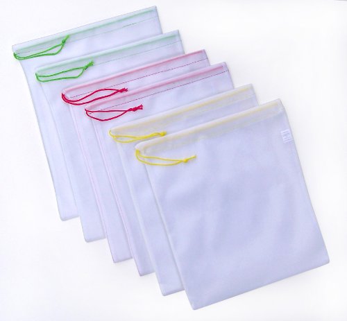 CYMA 6 Pack Reusable Mesh Produce Bags - Durable & Machine Washable
