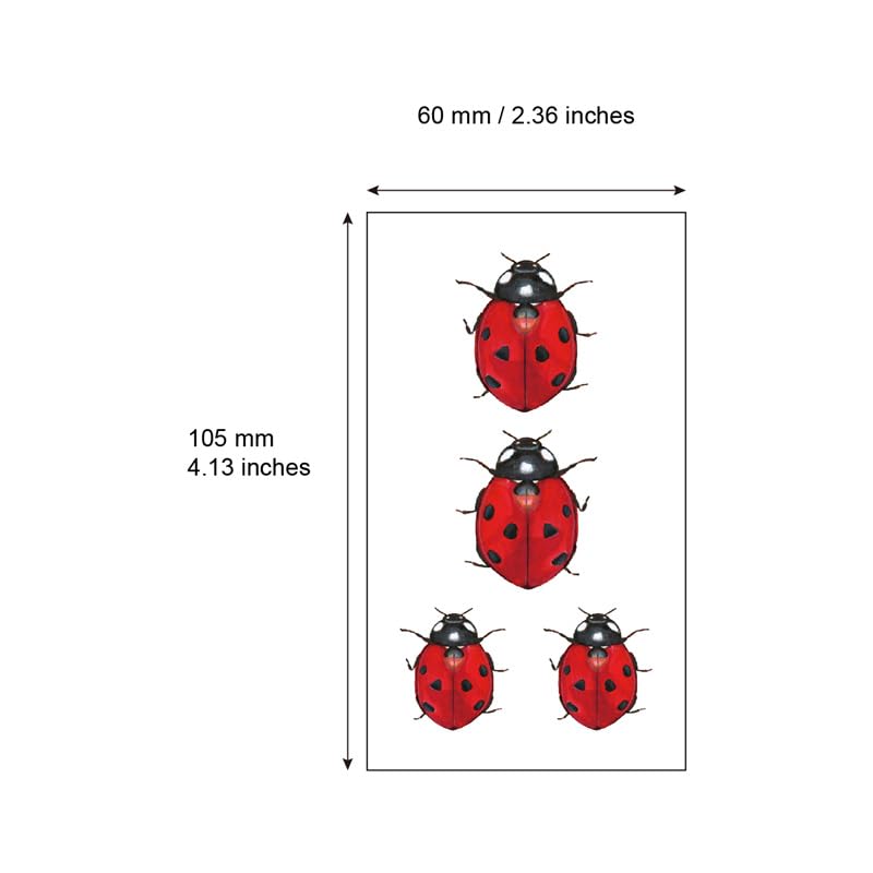 SF285 Bee Insect Temporary Tattoo Sticker Waterproof 24pcs Set 2.36 x 4.13 in