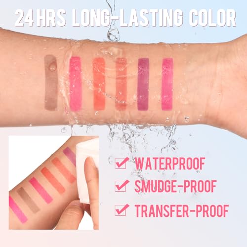Vevivia Peel Off Lip Stain & Lip Liner - Long Lasting, Waterproof, Natural Cocoa Shade