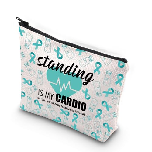 Standing Is My Cardio Makeup Bag - Dysautonomia Awareness Gift