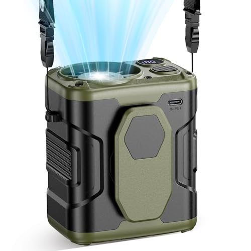 coldSky Clip-On Waist Fan with 5 Speeds & LED Light - 24H Cooling
