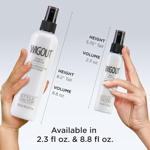 Style Factor WIGOUT Leave-In Conditioner Spray – Hydrating Mist for All Hair Types, 8.8oz